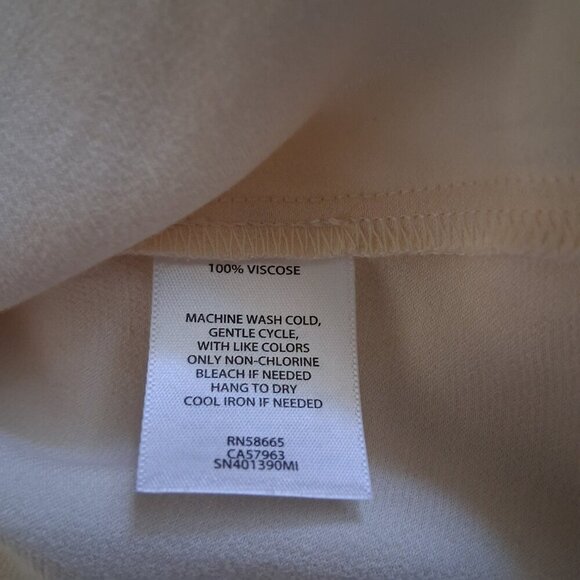 Something Navy NWT Women's S Ivory Grand Lapel Satin Long Trench Coat *FLAWS* - Picture 7 of 16